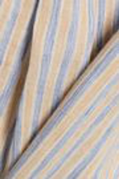 Shop Acne Studios Striped Linen-blend Tunic In Neutral