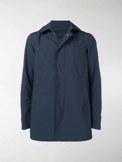 Shop Herno Hooded Lightweight Jacket In Blue
