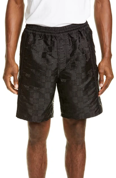 Shop Givenchy 4g Nylon Athletic Shorts In Black