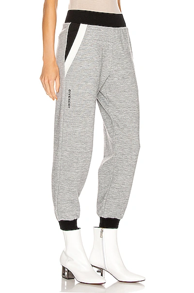 Shop Givenchy Cropped Jogger Pant In Heather Grey