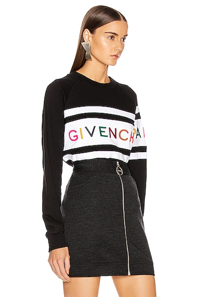 Shop Givenchy Longsleeve Sweatshirt In Black & White