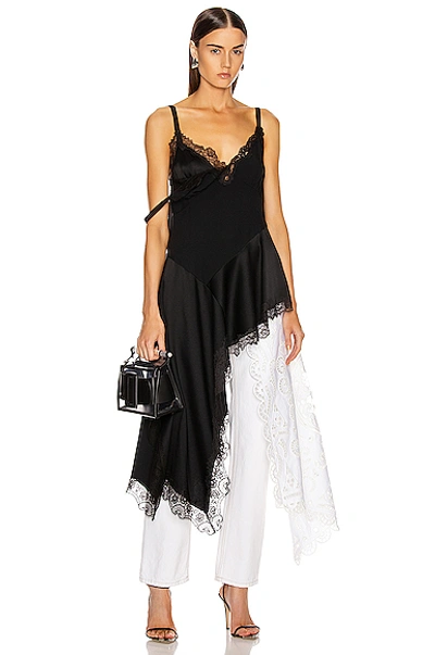 Shop Monse Negligee Lace Top In Black