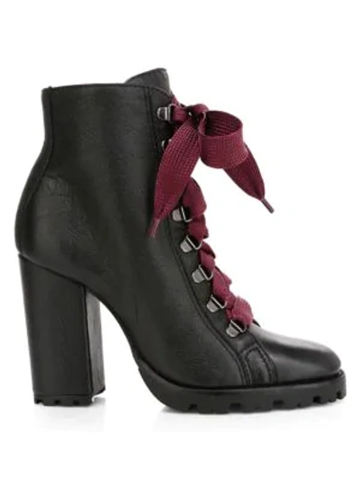 Shop Schutz Zara Leather Combat Boots In Black
