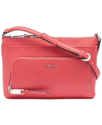 Calvin Klein Lily Saffiano Leather Crossbody - Macy's