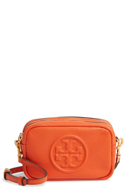 Tory Burch Perry Bombe Leather Crossbody Bag In Pomander | ModeSens