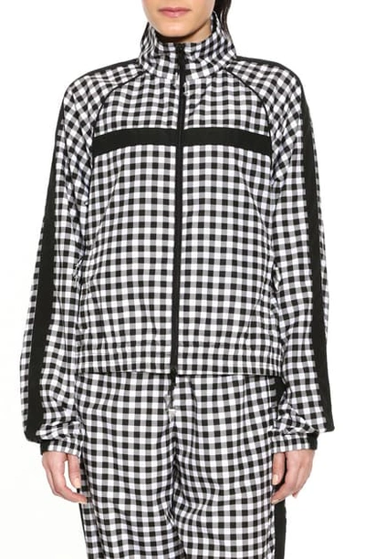 Shop Adam Selman Unisex Track Jacket In Gingham