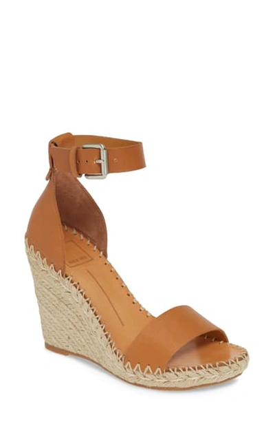 Shop Dolce Vita Noor Espadrille Wedge Sandal In Tan Leather