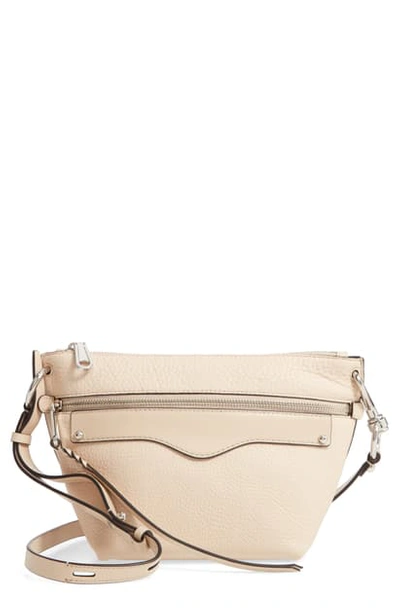 Shop Rebecca Minkoff Hayden Leather Crossbody Bag In Clay