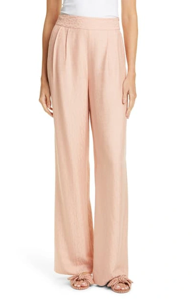 Shop Equipment Gemene Jacquard Wide Leg Trousers In Rose Cloud