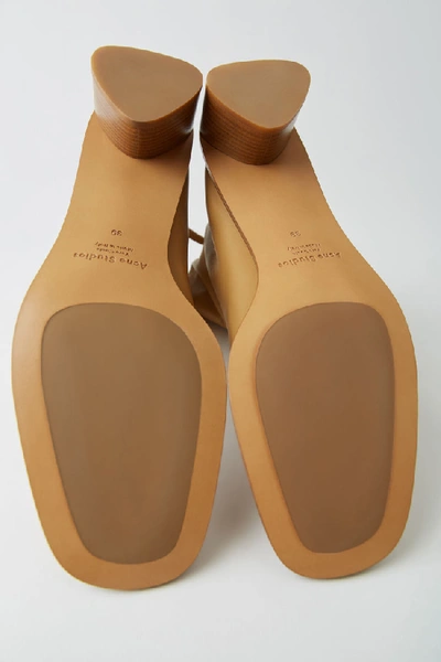Shop Acne Studios Branded Ankle Boots Camel/beige