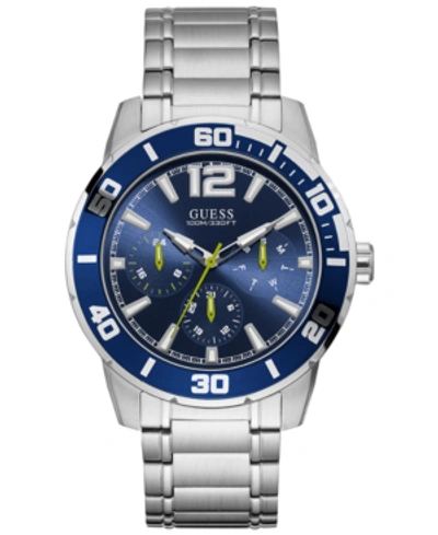 Shop Guess Men's Trek Stainless Steel Bracelet Watch 46mm In Blue
