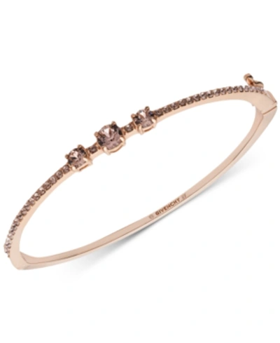 Shop Givenchy Crystal & Pave Bangle Bracelet In Rose Gold