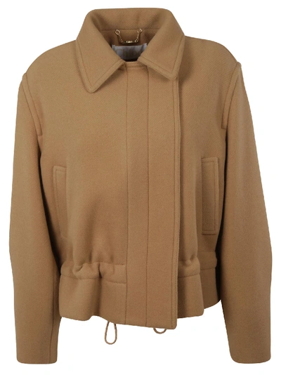 Shop Chloé Concealed Fastening Jacket In Worn Brown
