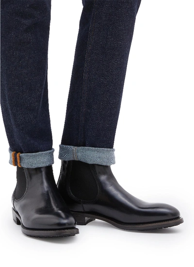 Shop Project Twlv 'hanoi' Leather Chelsea Boots In Black