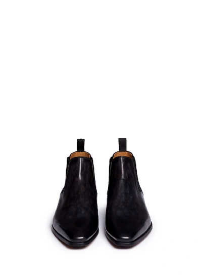 Shop Magnanni Leather Chelsea Boots In Black