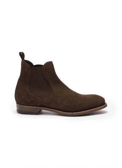 Shop Project Twlv 'hanoi' Suede Chelsea Boots In Brown