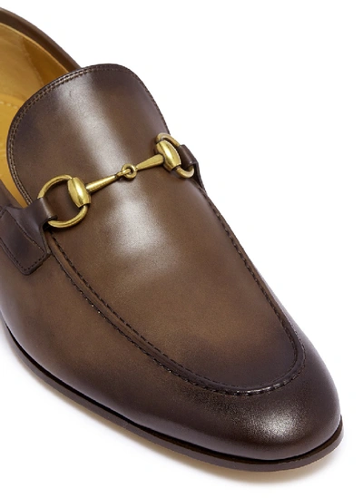 Shop Gucci 'jordaan' Horsebit Leather Loafers