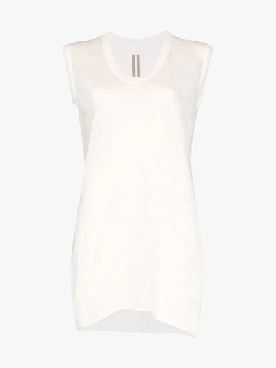 Shop Rick Owens Longline Tank Top In White