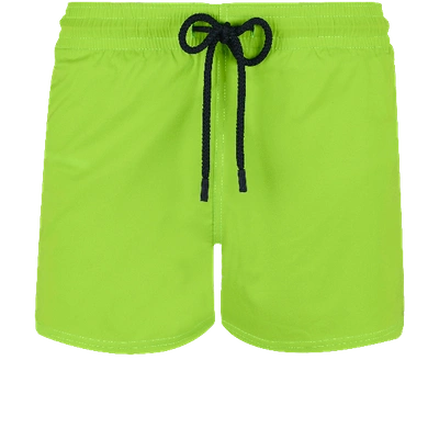 Vilebrequin Men Swim Trunks Ultra-light And Packable Solid In Green