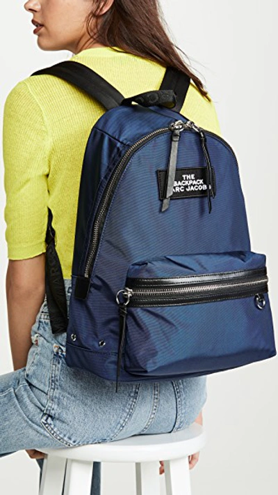 Shop Marc Jacobs The Large Backpack In Night Blue