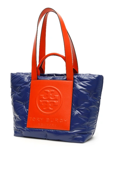 Shop Tory Burch Perry Bombe Tote Bag In Bright Indigo (orange)