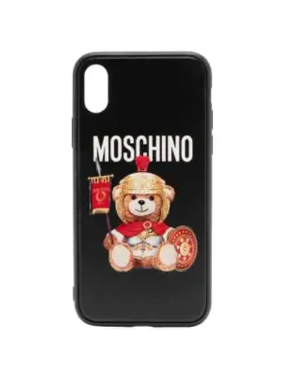 Shop Moschino Iphone Xr Gladiator Bear Case In Black Multi