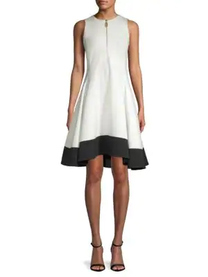 donna karan fit and flare dress