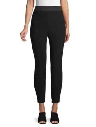 Shop Dolce & Gabbana Colorblock Stretch Leggings In Black