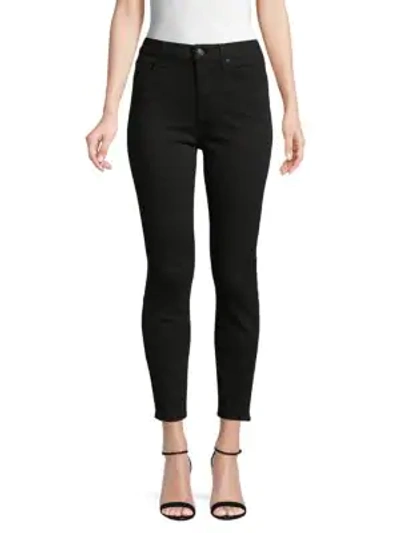 Shop 7 For All Mankind Gwenevere High-waist Cropped Skinny Jeans In Night Black
