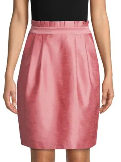 Shop Alice And Olivia Toni Paper-bag Skirt In Bubblegum