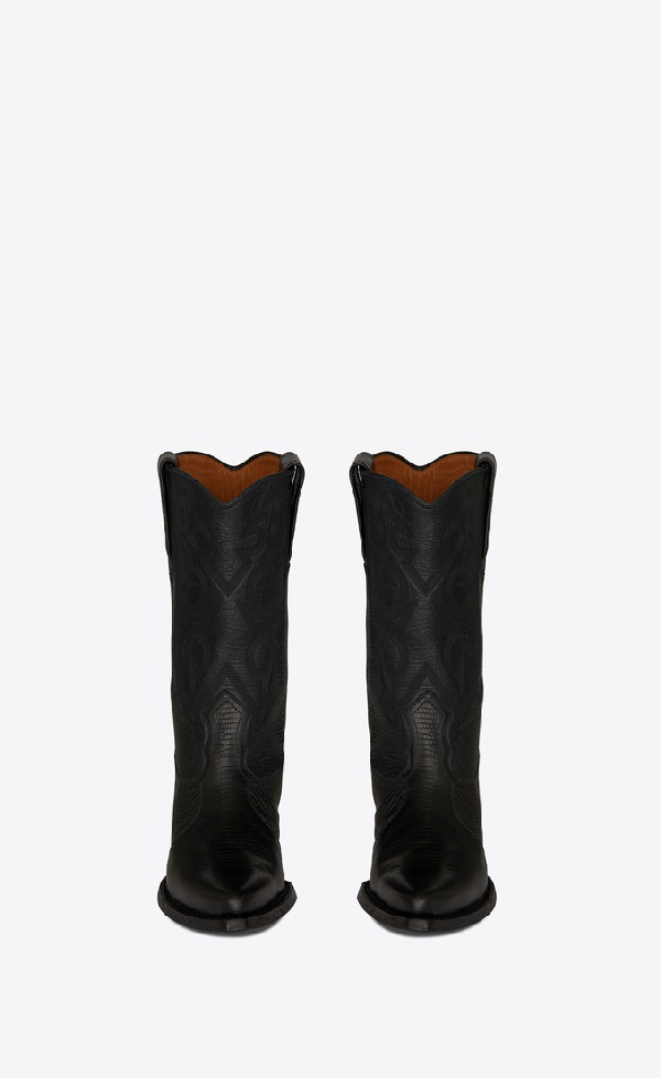 saint laurent lizard boots