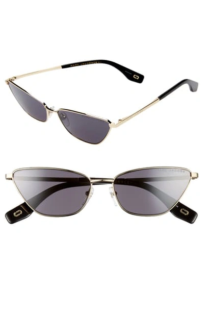 Shop Marc Jacobs 57mm Cat Eye Sunglasses - Gold/ Black