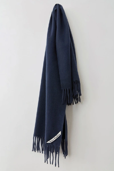 Shop Acne Studios Canada New Navy Blue In Oversized Wool Scarf