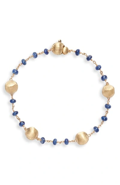 Shop Marco Bicego Africa Semiprecious Stone Bracelet In Sapphire/ Yellow Gold