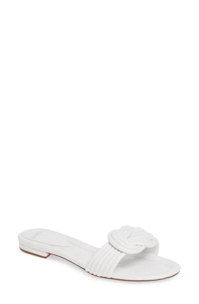 Shop Alexandre Birman Vicky Knot Flat Sandal In White