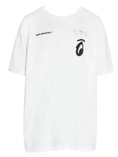 Shop Off-white Split Arrows Graphic T-shirt In White Black