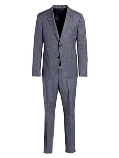 Shop Z Zegna Two-piece Airforce Wool Suit In Navy