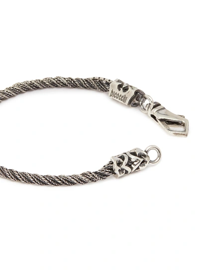 Shop Emanuele Bicocchi Braided Chain Silver Bracelet In Metallic