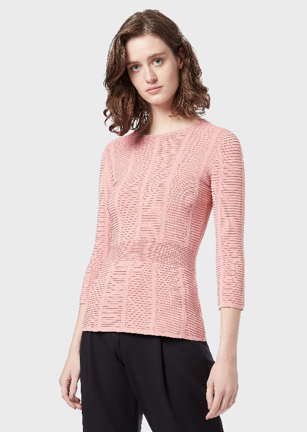 Emporio Armani Knitted Tops - Item 39988056 In Pink | ModeSens