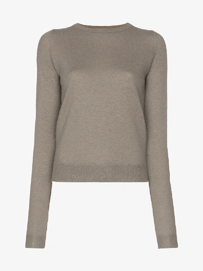 Shop Rick Owens Knitted Cashmere Jumper In Grey