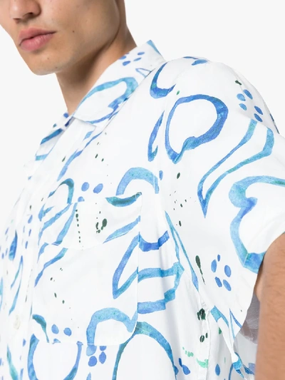 Shop Our Legacy Hand Painted Tile Print Shirt In White