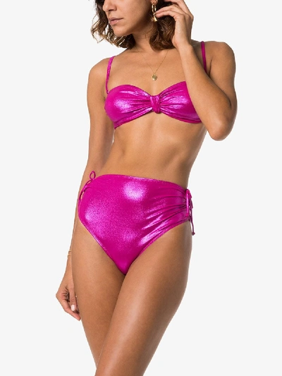 Shop Leslie Amon Thea Bandeau Bikini - Women's - Polyamide/spandex/elastane In Pink