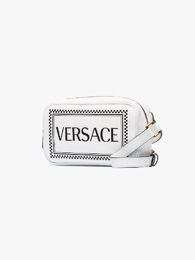 Shop Versace Logo-print Belt Bag In White