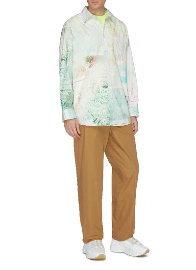 Shop Acne Studios Face Patch Map Print Oversized Shirt