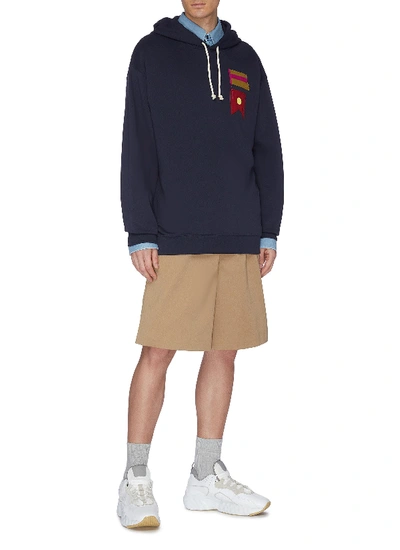 Shop Acne Studios Face Patch Flag Appliqué Oversized Hoodie