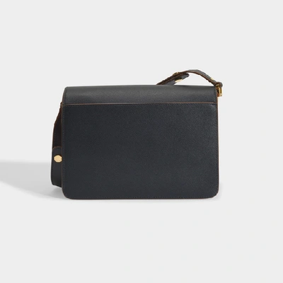 Shop Marni Sac Trunk En Cuir De Veau Saffiano Rose In Black