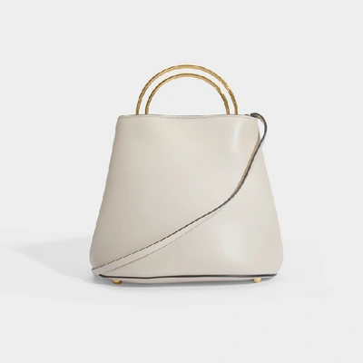 Shop Marni Pannier Bag In Beige