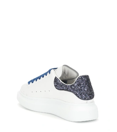 Shop Alexander Mcqueen Leather Platform Sneakers In White