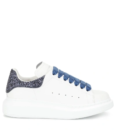 Shop Alexander Mcqueen Leather Platform Sneakers In White