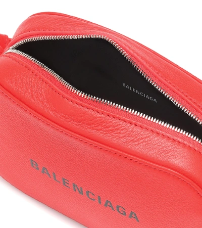 Shop Balenciaga Everyday Xs Leather Crossbody Bag In Red